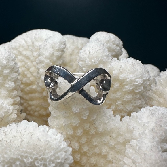 EUC Vintage Tiffany & Co. Sterling Silver Paloma Picasso Double Loving Ring - Picture 1 of 7